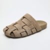 2026 Women’s Woven Suede Mules | Soft Chic Comfort