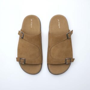 IMG11742 1 3CM Hidden Lift Sandals,Soft Footbed Slide Sandals,Double Buckle Suede Sandals,Japanese Style Suede Sandals,Calf Suede Comfort Sandals