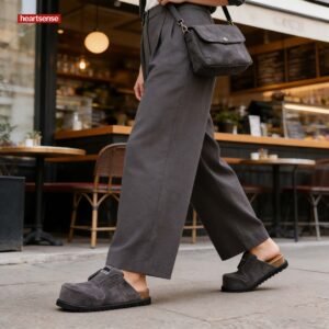 去完水印26 women birkenstock clogs suede,genuine leather birkenstock women,suede buckle clogs women,soft footbed clogs women,hidden height clogs women